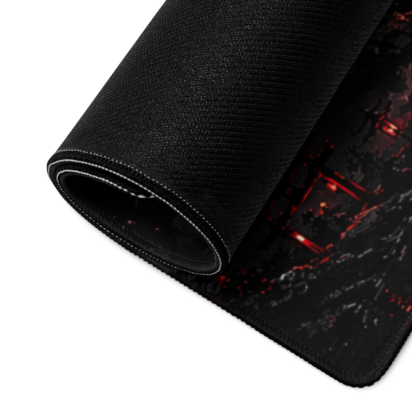 Crimson Eclipse Gaming Mouse Pad – 36" x 18" Full-Desk XL