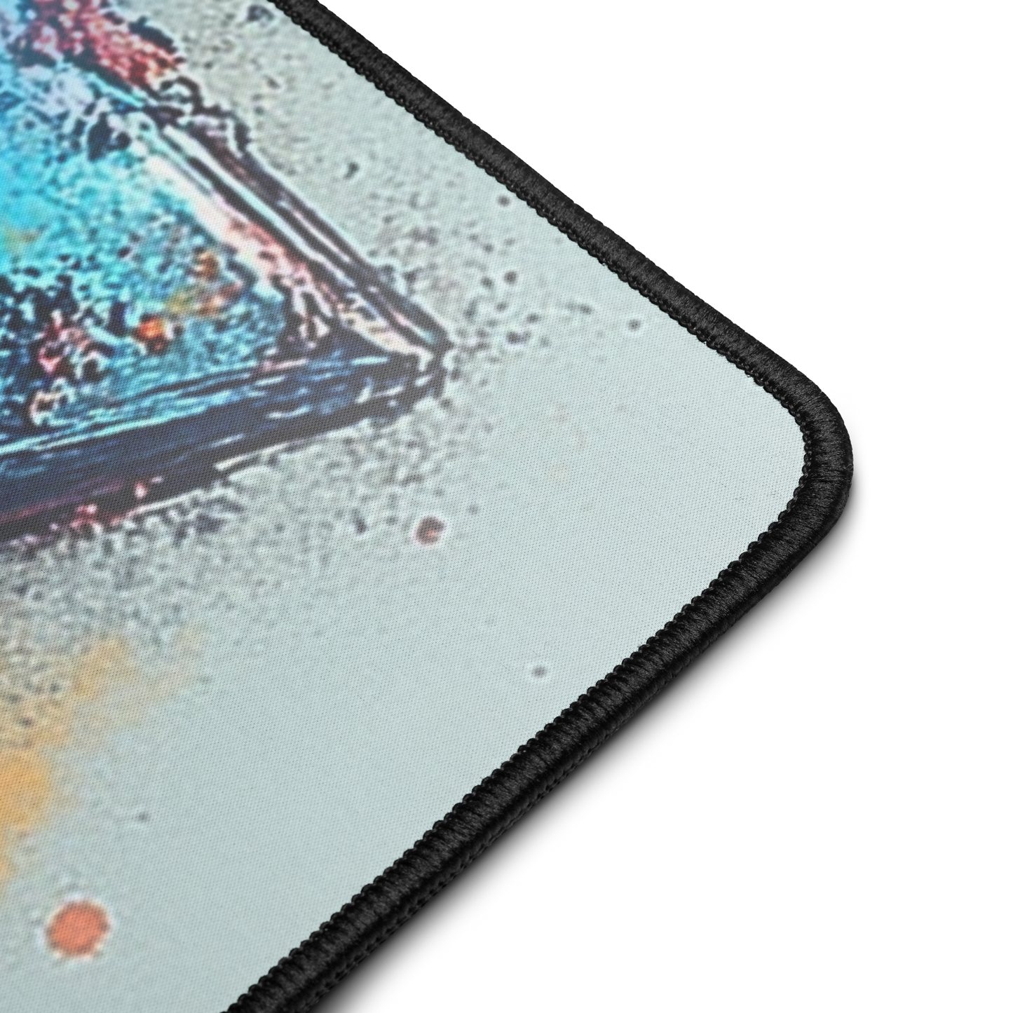67 Splash Art Gaming Desk Mat – 12" x 22" – Anti-Slip Rubber, Smooth Polyester Top