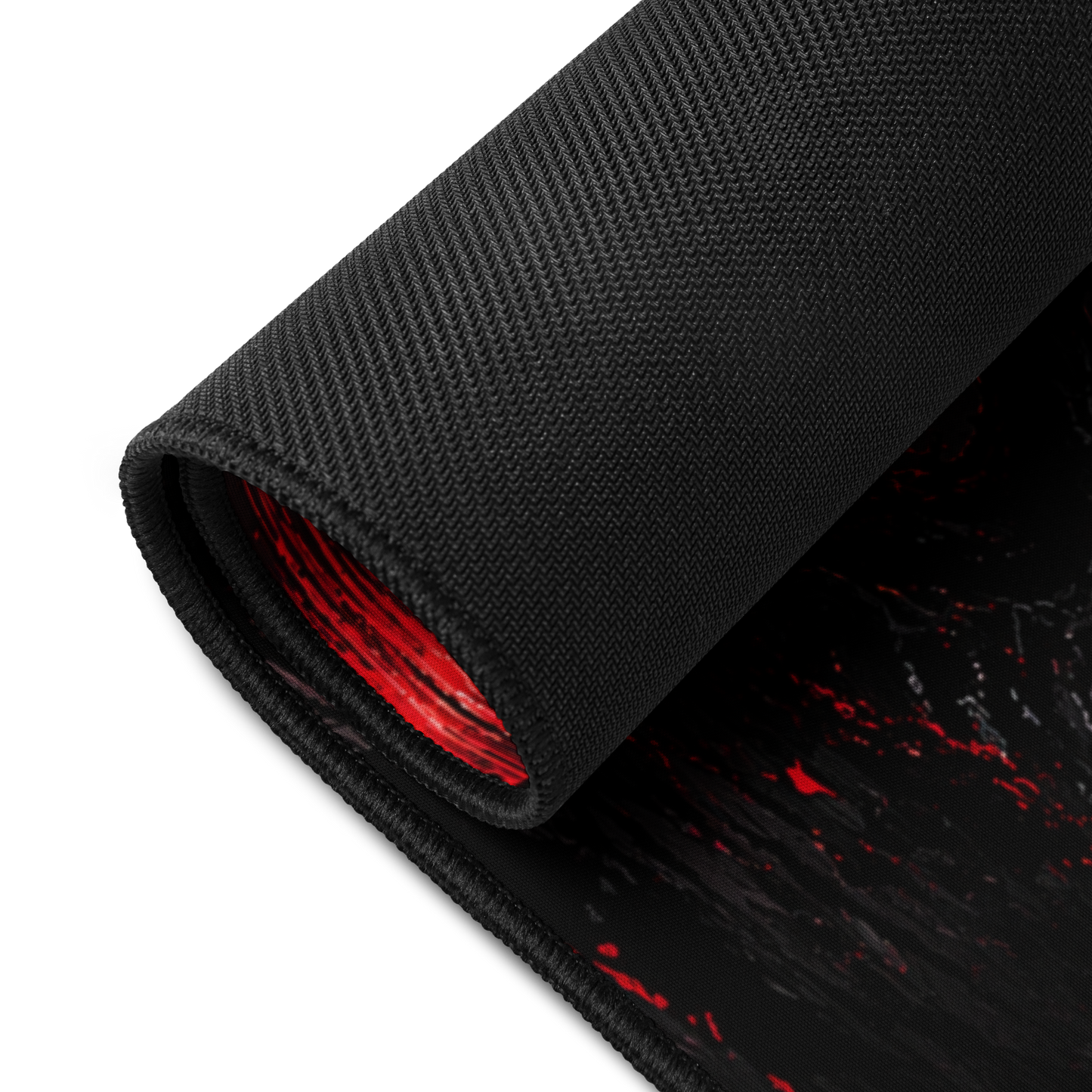 Crimson Eclipse Desk Mat – 16" x 32"