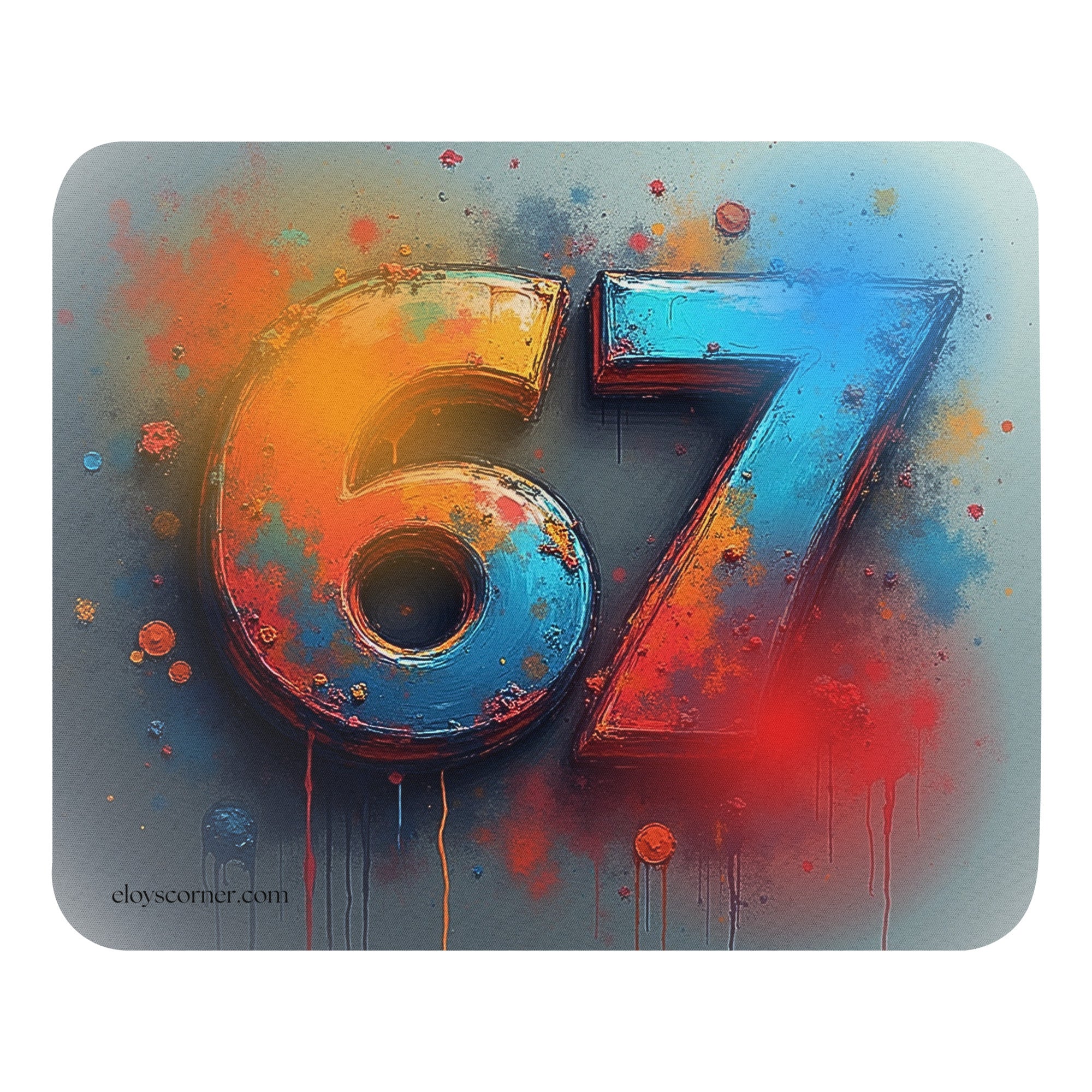 8.7" x 7.1" - 67 Graffiti Splash Mouse Pad (horizonal)