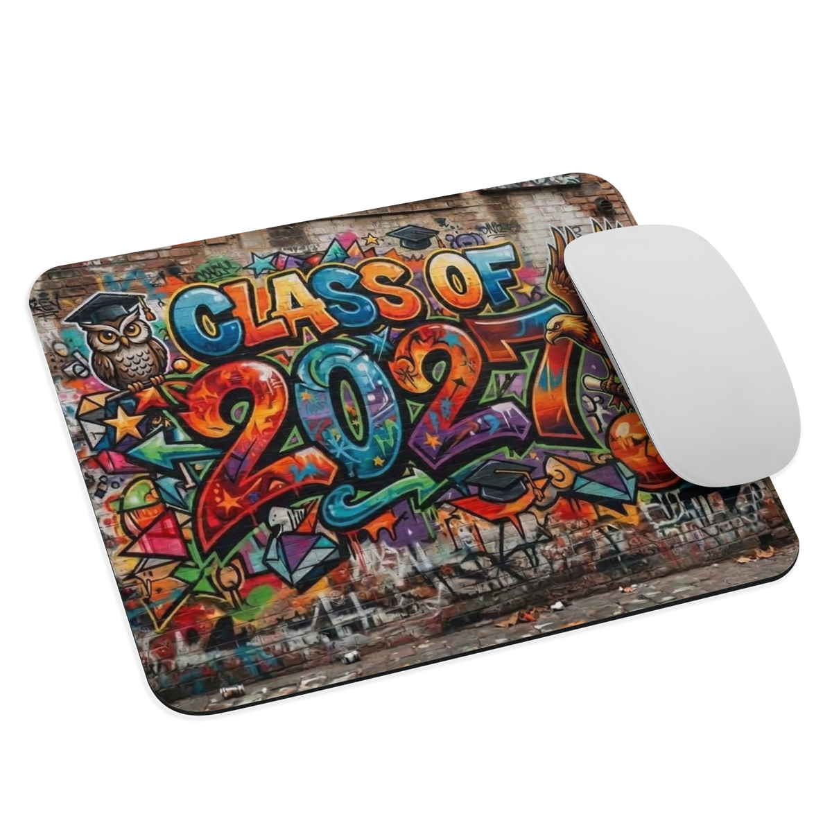 Class of 2027 Wall Graffiti Mouse Pad